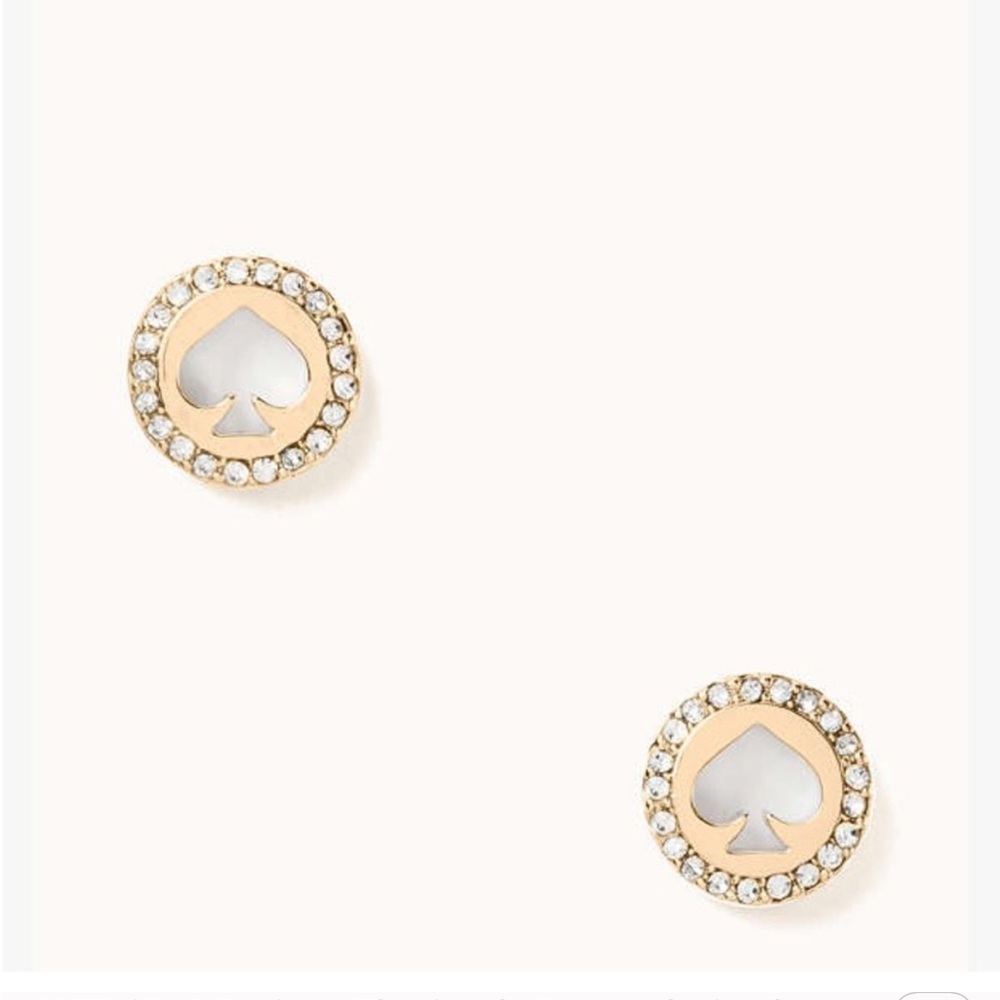 Kate spade Spot The Spade Pave Halo Stud earrings NWOT